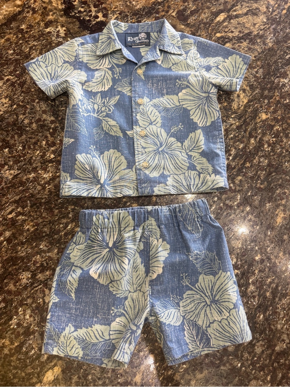 Reyn Spooner Kids 2 Piece Aloha Biscus Cabana Set